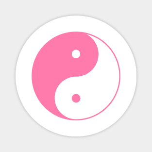 Yin Yang Pink- Ancient Chinese philosophy symbol Magnet